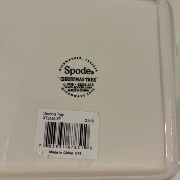712. NIB SPODE CHRISTMAS TREE DEVONIA TRAY - Picture 5 of 7